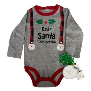 KOALA KIDS One Piece Only NWT "Dear Santa I Can Explain" Size 9 - 12 Months